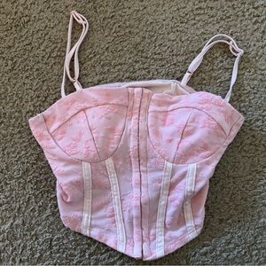 SHEIN Pink Bustier Crop Top